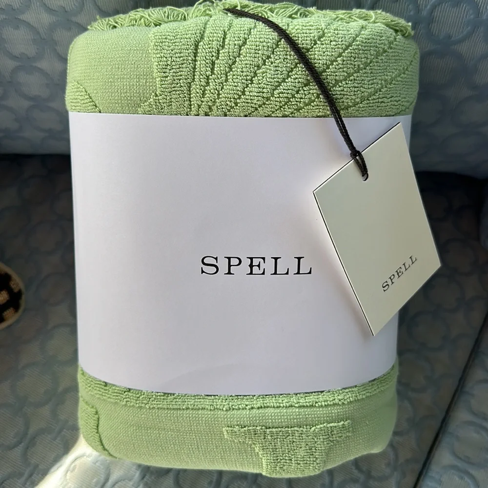 NWT Spell Seashell Beach Towel in Pistachio